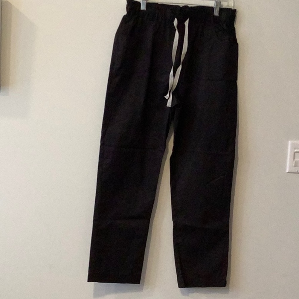 Terse Black 100% Cotton Ankle Pants